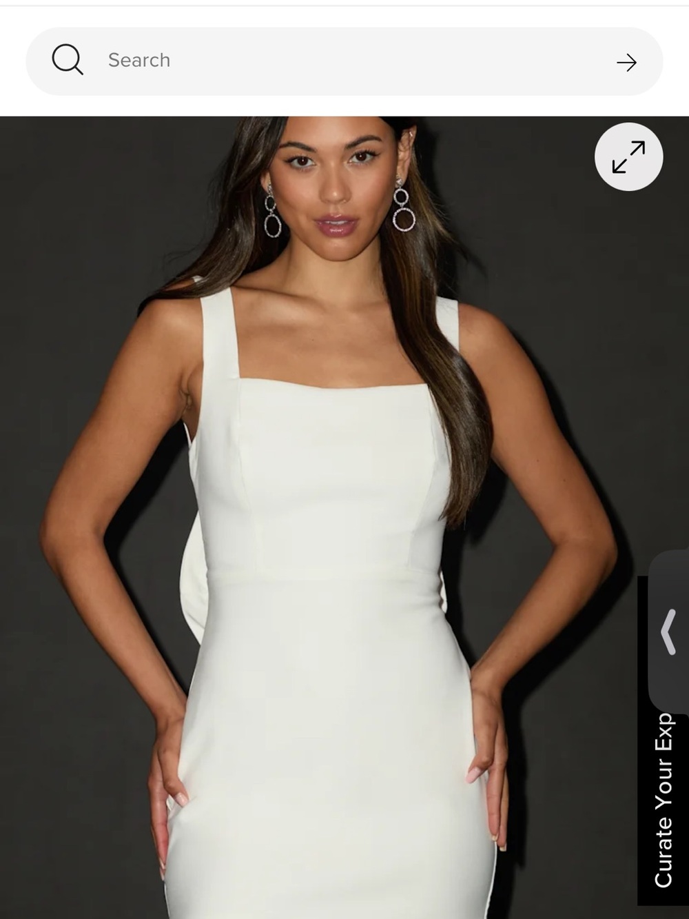 Blissfully Beaming White Sleeveless Bow Mini Dress